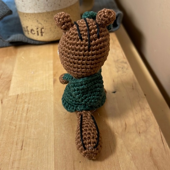 Handcrafted Chipmunk Decor Amigurui Crochet Figure - Picture 8 of 10